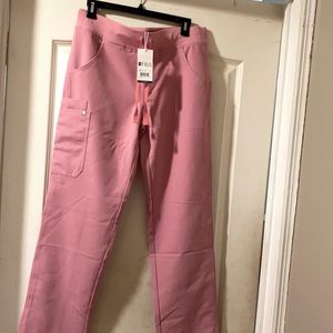 Figs cargo pants scrubs chalk pink